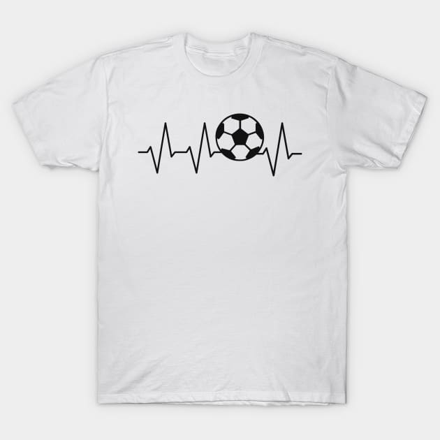 Footballer Heartbeat Football Pulse Sport T-Shirt by Foxxy Merch